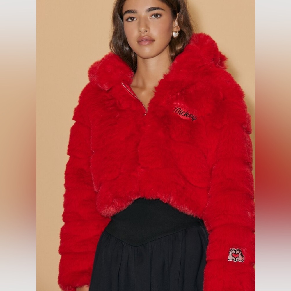 Disney F21 special collection new faux fur jacket